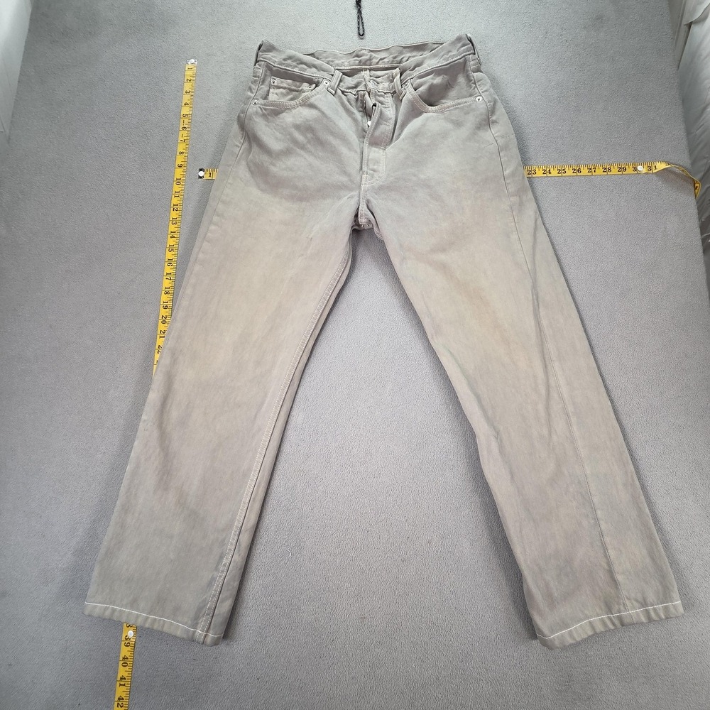 VTG Levis 501 Jeans Mens Gray Wash Regular Straight Button Fly Fits 30x27